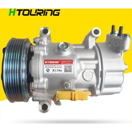 SD6V12 Auto a/c air compressor For PEUGEOT 206 307 CITROEN C2 C3 BERLINGO 9655191680 9671456680 6453XJ 6453QG 6453QE 6453QH 6PK