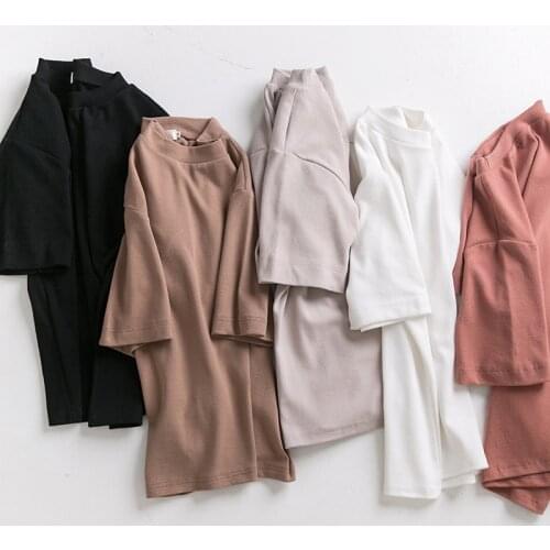 Basic Lady Solid Basic Simple Summer T Shirt Women Harajuku Tshirt CamisetasCamisetas Verano Mujer Harajuku Tshirt Womens