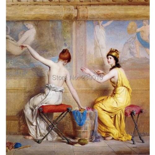 Free shipping figure nude wall art Decor picture beautiful women canvas prints oil painting court painting printed on canvas