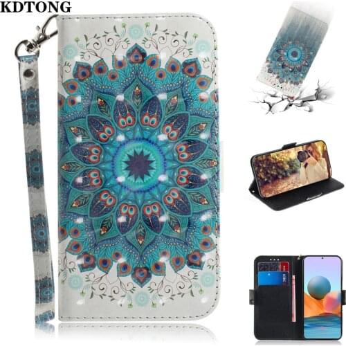 Painted Phone Case for Xiaomi 10 Ultra 10T Lite Pro 5G Poco X3 NFC Redmi Note 10 9T K40 Capa Flip Leather Wallet Protect Cover