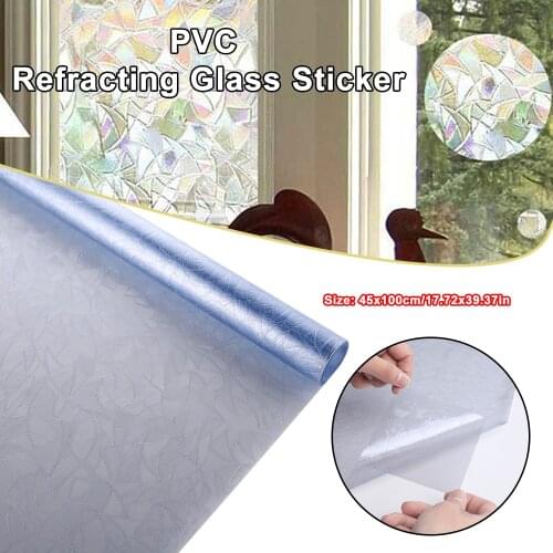 3D Decorative Window Privacy Film Stained Glass Window Sticker Window Self-adhesive Vinyl Static Anti Uv Glass Tint Film