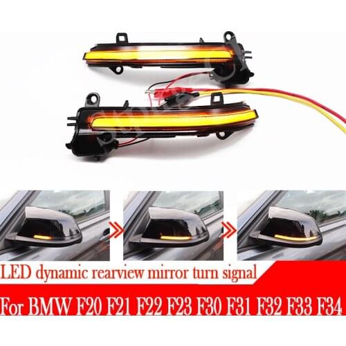 For BMW F20 F21 F22 F23 F30 F31 F32 F33 F34 X1 E84 F36 i3 i3S F87 M2 1 2 3 4 series car rearview mirror LED dynamic turn signal