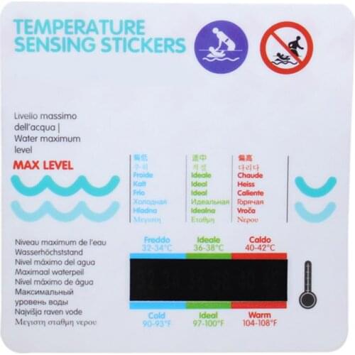 Bathtub Pool Cartoon Temperature Card Baby Shower Water Temperature Sticker Baby Health Care Toiletries