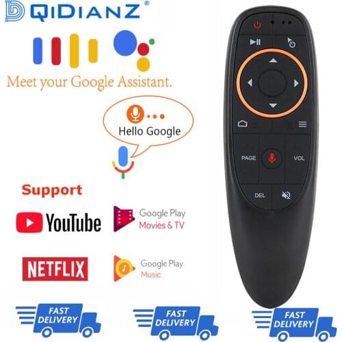 G10S Google Voice Assistant Air Mouse Gyro Sensing 2.4G Voice Remote Control For Android TV Box H96 X96 MAX HK1 TX6 PK G10 Q5