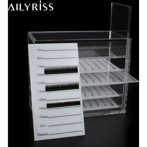 5 Layer Eyelash Extension Storage Box Acrylic Lash Holder Pallet For Individual Volume Lash Extension Display Stand Makeup Tools