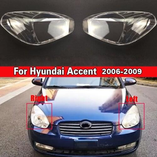 Car Headlamp Lens Auto Shell Cover For Hyundai Accent 2006 2007 2008 2009 Car Replacement Lampshade Lampcover Shade