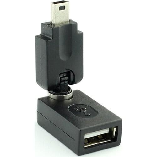 Mini USB TO USB 2.0 Female 180 X360 Flexible Angled 360 degree Rotating to Mini USB otg Adapter Cable