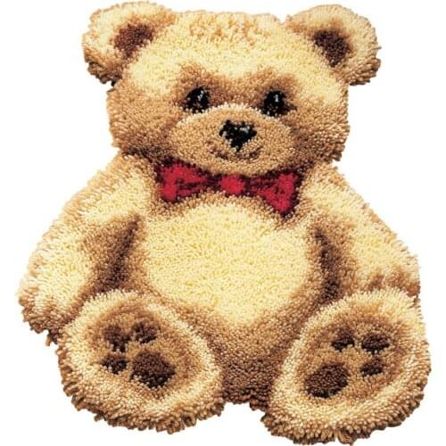 Needlework Latch hook rug kits rugs carpets embroidery Felt Craft Stitch thread Carpet embroidery Thread embroidery cushion Bear