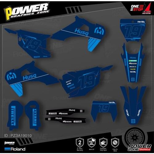 PowerZone Custom Team Graphics Decals 3M Stickers Kit For Husqvarna Decal 2019-N TC FC TX FX FS 2020-N TE FE 125-450CC 10