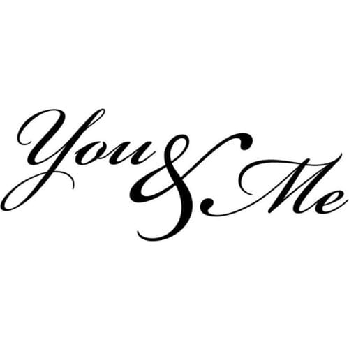 Wall Quotes Decal You & Me Love Quotes Wall Sayings Vinyl Decal Sticker Home Design Bedroom Decor Wedding Vinyl Stickers A923