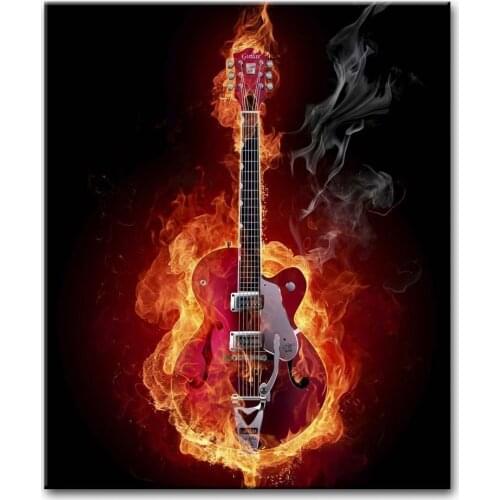 Musical Instruments guitar Wall Pictures for Living Room Print Painting on canvas wall art for bedroom Home Decorations