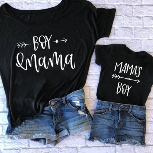 2021 Mom and Son Family Matching Clothes Family Look Summer Shirts Mama Little Boy Kids Shirt Baby Bodysuit Rompers Mommy Tshirt