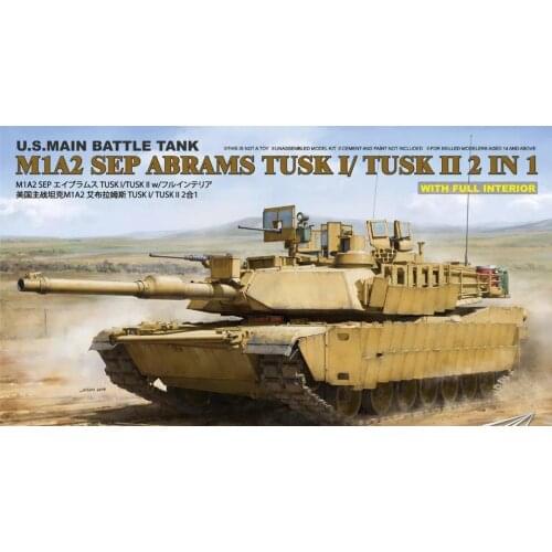 RYE RM5026 1/35 M1A2 SEP ABRAMS TUSK I/TUSK II 2 IN 1 With Full Interior Model Kit