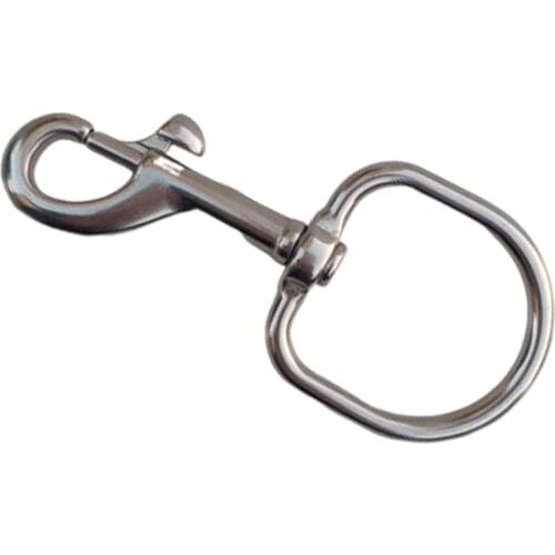 Stainless Steel Swivel Eye Bolt Snap Hook Marine Grade Single Ended Diving Clips for Scuba Diving Camera Strap/Keychains