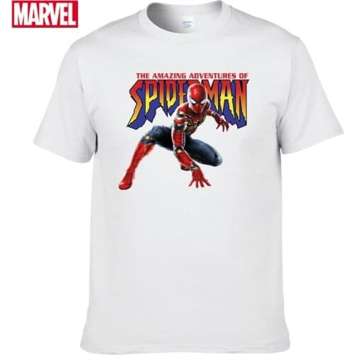 Marvel The Avengers spiderman t shirt Comfortable Breathable 100% cotton Fashion clothes for teens Summer tshirt oversize #77
