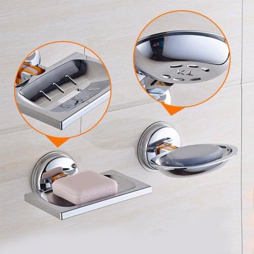 Draining Tray Holder Accessories Box Suction Cup Bathroom Without Drilling Soap Dish Hanger Powerful Wall Mounted Home
