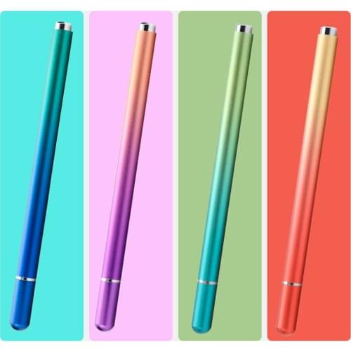 Gradient Color Stylus Pen For IPhone IPad Built-in Replaceable Suction Tip Clear Disc Capacitive Pen Magnetic Touch Screen