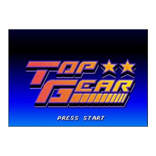 Top Gear 16 bit Big Gray Game Card For USA NTSC Game Player
