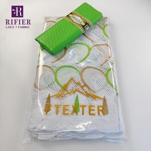 Embroidery 100% Cotton Dry Lace 2020 Latest Style Bazin Riche Fabric For Congo Women Evening Growns Swiss Voile Lace Materials