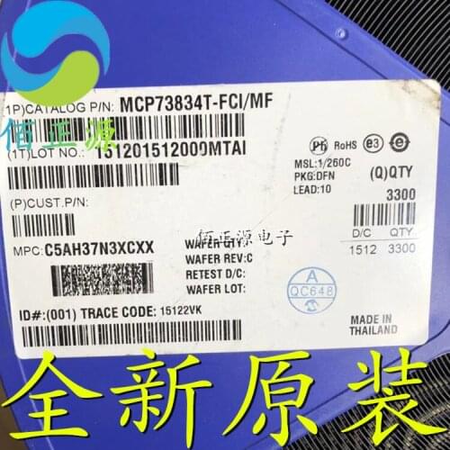 100% Original In Stock New MCP73834T-FCI/MF Marking:BAAC QFN10