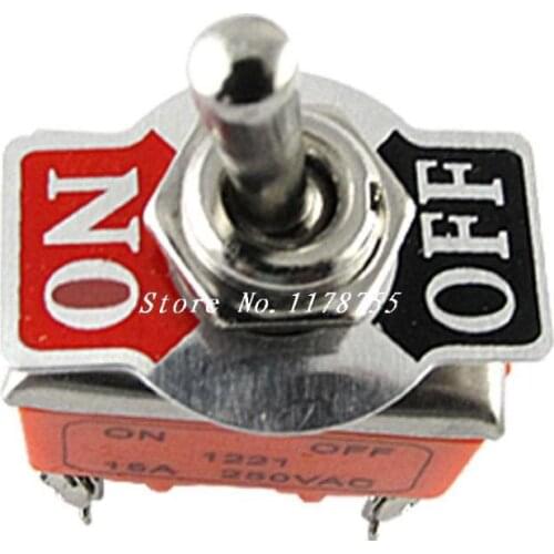 2 Positions On/Off Double Pole Single Throw DPST Toggle Switch 15A