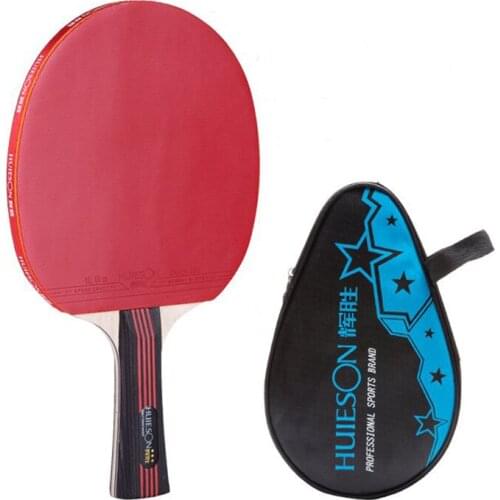 2016 Brand Table tennis racket Double pimples-in rubber Ping Pong Racket fast attack loops or chop type player 2 ball as gift