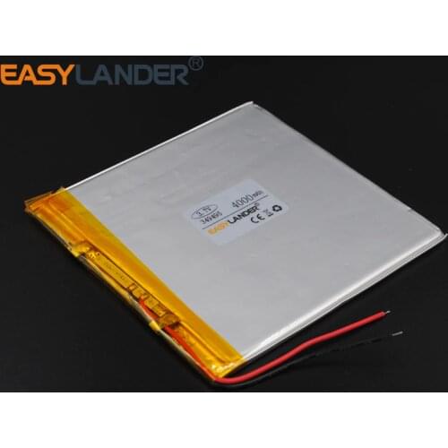 3.4x94x95mm 3.7V 4000mAh Polymer Li-ion Battery For Bluetooth Notebook Tablet PC P85 Consumer electronics safety lamp 349495