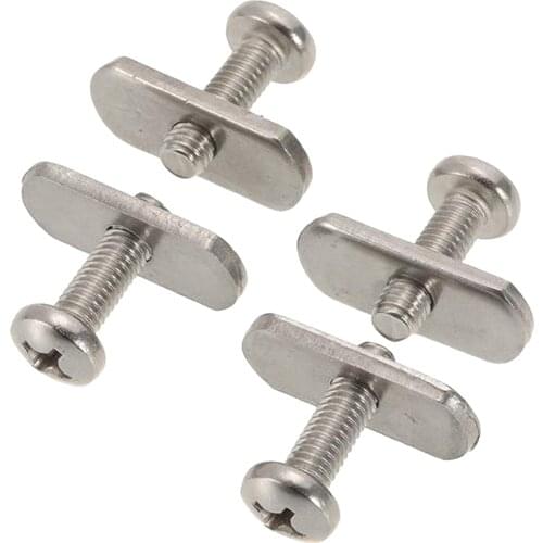 4Set Kayak Marine Boat Screws Track Nuts Stainless Steel Rail/Track Hardware Gear Mounting Kayaker Accessories