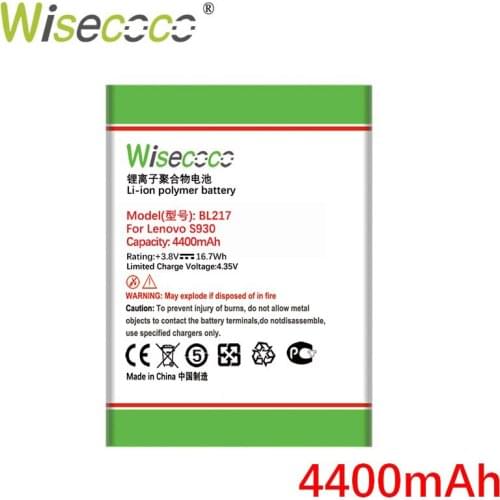 WISECOCO BL217 4400mAh Battery For Lenovo S930 S939 S938T Smart Phone High Quality +Tracking Number