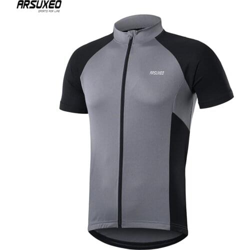 ARSUXEO 2020 Cycling Jersey Men Short Sleeve Breathable Bike Clothing Road Team Bicycle Wear Shirts Racing MTB Jersey 655