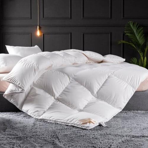 White Comforter Bedding Duvet Insert Soft Goose Down Quilt Quilted Comforter Blanket Twin Full Queen size All Season