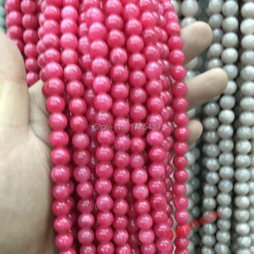 Free Shipping 6 8 10 12mm Beads Natural Stone Beads Mountain Red Jadee beads Dyed multi-color for jewelry making