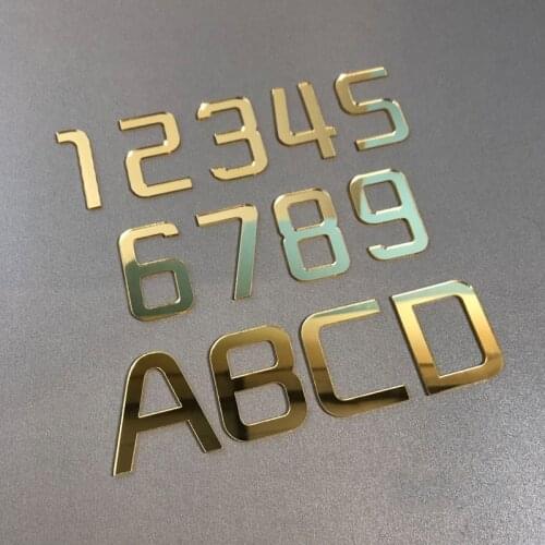 Number Letters Big Modern Door Alphabet Home Acrylic Digits Plaque House Door Sign Black Door sign