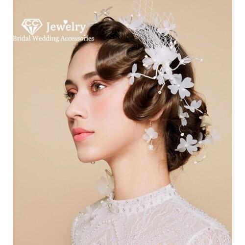 CC Bride Headbands Wedding Hair Accessories for Women Engagement Jewelry Bridesmaids Headband Luxury Hairband 100% Handmade M149