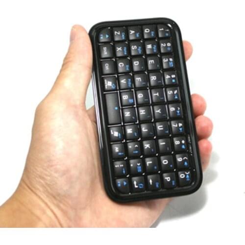 Black Ultra Slim Mini Bluetooth 3.0 Keyboard for iPhone 7 Plus Samsung S7 / PS3 / PC / PDA Q99 DJA99
