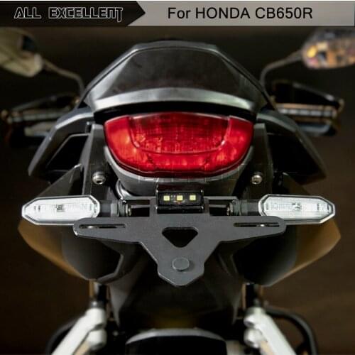 License Plate Holder For HONDA CB650R CBR650 2019 2020 Tail Tidy Fender Eliminator Bracket Aluminum Number