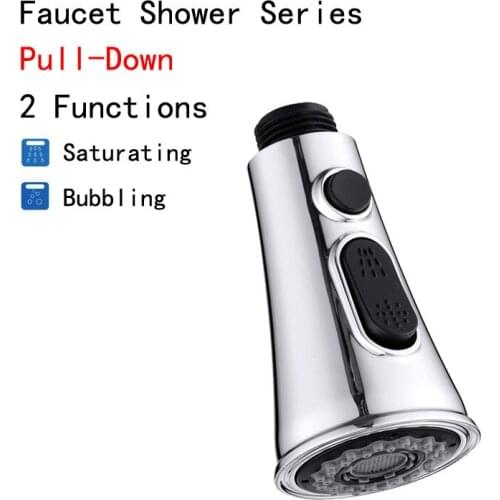 Food smoked pull head basin faucet accessories trumpet-shaped button switch can suspend water-saving shower nozzle