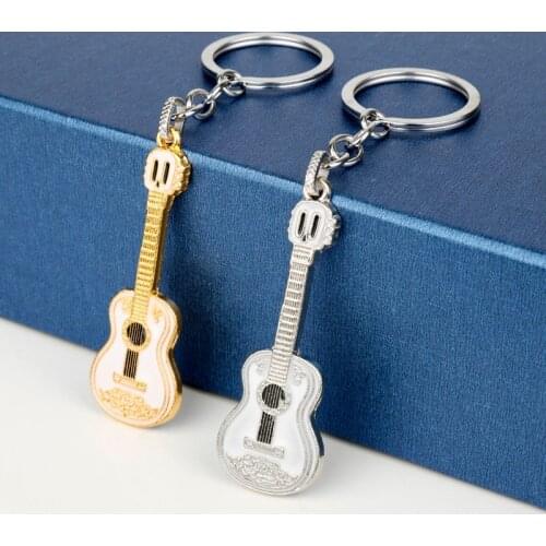 Guitar Model Metal Keychain And Bag Pendant Jewelry Keyring Beautiful Gift -50
