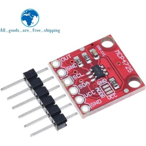 TZT MCP4725 12Bit I2C DAC Digital Converter Module Digital To Analong EEPROM Development Board For Arduino 2.7V-5.5V