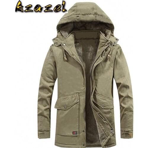 New Arrivals Thick Fleece Warm Parkas Jackets Men Clothes Casual Men Parka Coat Military Windproof Hooded Jacket Windbreaker Men