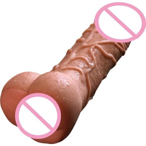 Male Masturbators Cock Girth Big Realistic Penis Dildo Anal Plug Strokers for Men Gay