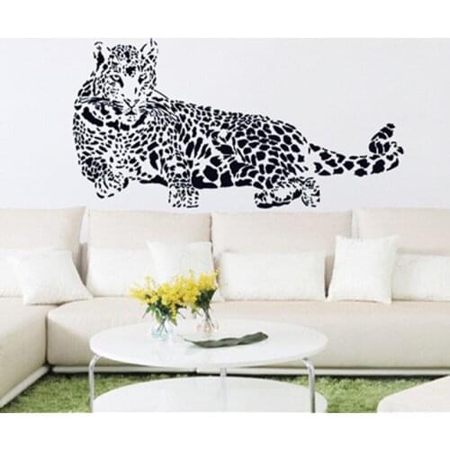 Zoo style Tiger sticker Black PVC Wall Stickers Cheetah Leopard 3D Removable Wall Decals Home Decor Stickers