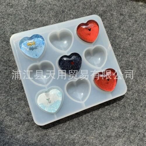 New Mirror Love Epoxy Mold 9-Hole Love Mold 18025