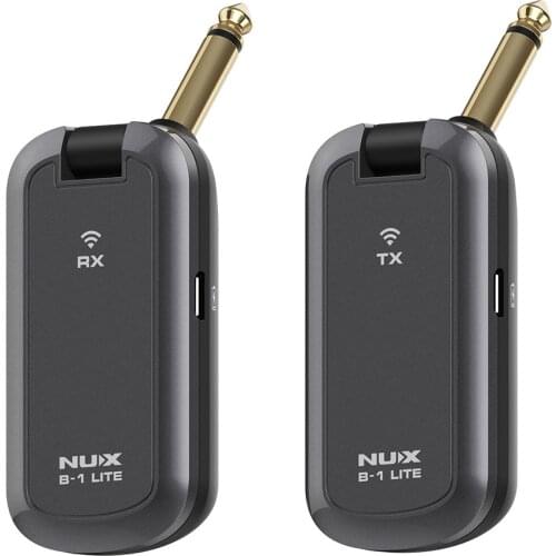 NUX B-1 LITE Guitar Wireless System 2.4 GHz Less than 5ms Latency Anti WiFi Interference Rechargeable Guitar Transmitter Receive
