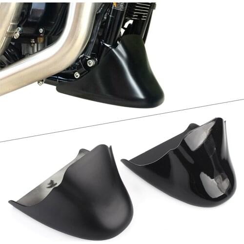 0Motorcycle Chin Fairing Spoiler Trim Cover Black for Harley Sportster 883 1200 Custom XL883C XL1200C ABS Plastic
