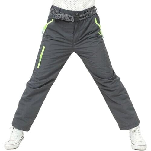 2019 Autumn Winter Children Outdoor Pants Fleece Trousers Russian Winter Snow Kids Girls Boys Windproof Waterproof Ski Pants