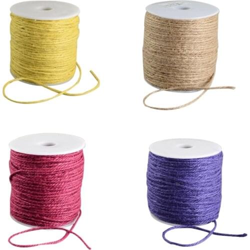 Pandahall 2mm Colored Hemp Cord for Jewelry Making,100m/roll