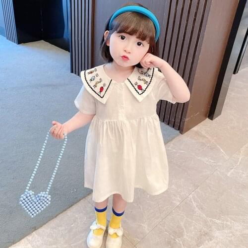 LISUNNY Girls Dress Summer Children Princess Dress Casual Style Cartoon Cotton Dress High Quality Comfortable Kids Clothing