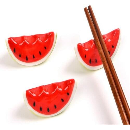 Chopsticks Holder Tomato / watermelon Shape Ceramic Chopsticks Stand Practical Fashion Kitchen Decorative Rack