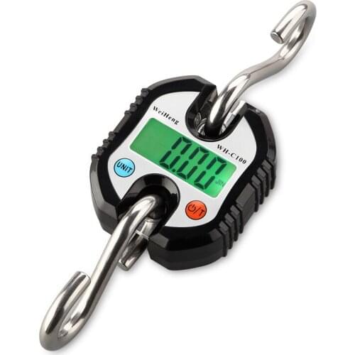 Portable Industry Crane Scale Heavy Duty Digital Hanging Hook Scales LCD Loop Weight Balance Stainless Steel Kitchen Scale